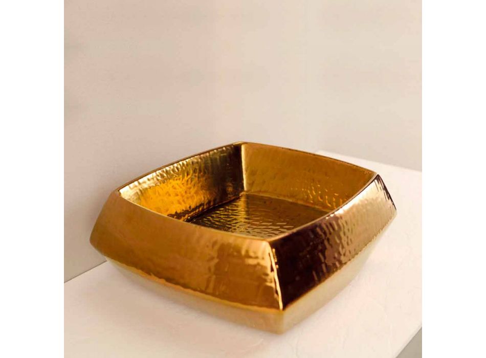 Designer Waschbecken aus Bronze Keramik in Italien Simon gemacht Viadurini