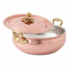 Gemüsetopf mit handgefertigtem verzinnten Kupferdeckel Made in Italy 20 cm - Mariacarla Viadurini