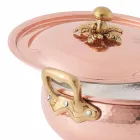 Gemüsetopf mit handgefertigtem verzinnten Kupferdeckel Made in Italy 28 cm - Mariacarla Viadurini