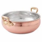 Handverzinkter Kupfer-Gemüsetopf mit 2 Griffen Made in Italy 16 cm - Gianmaria Viadurini