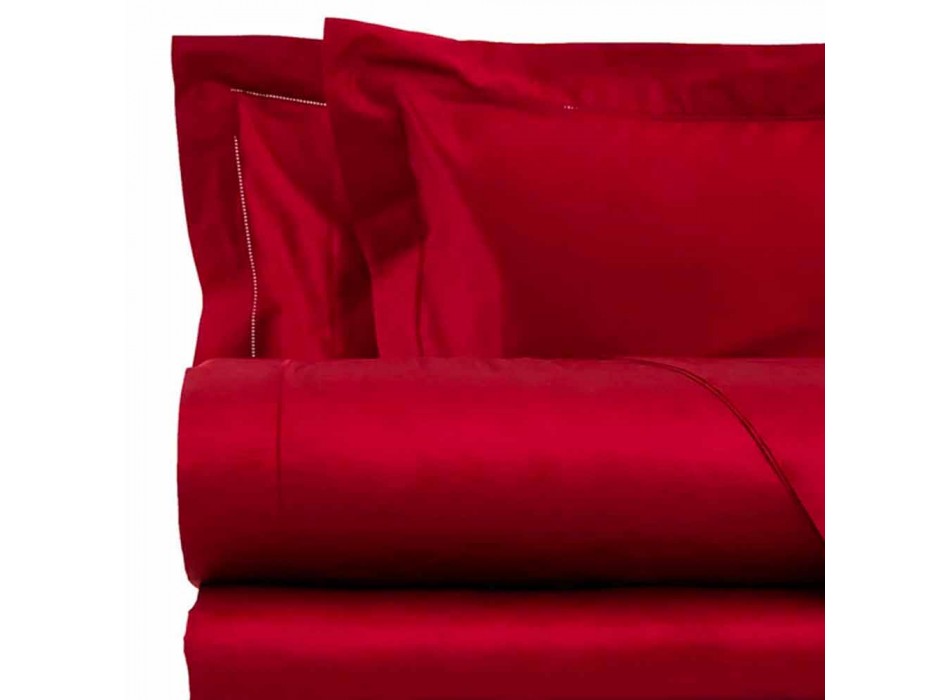 Baumwollsatinplatten für Doppelbett Solid Color - Freesia Viadurini