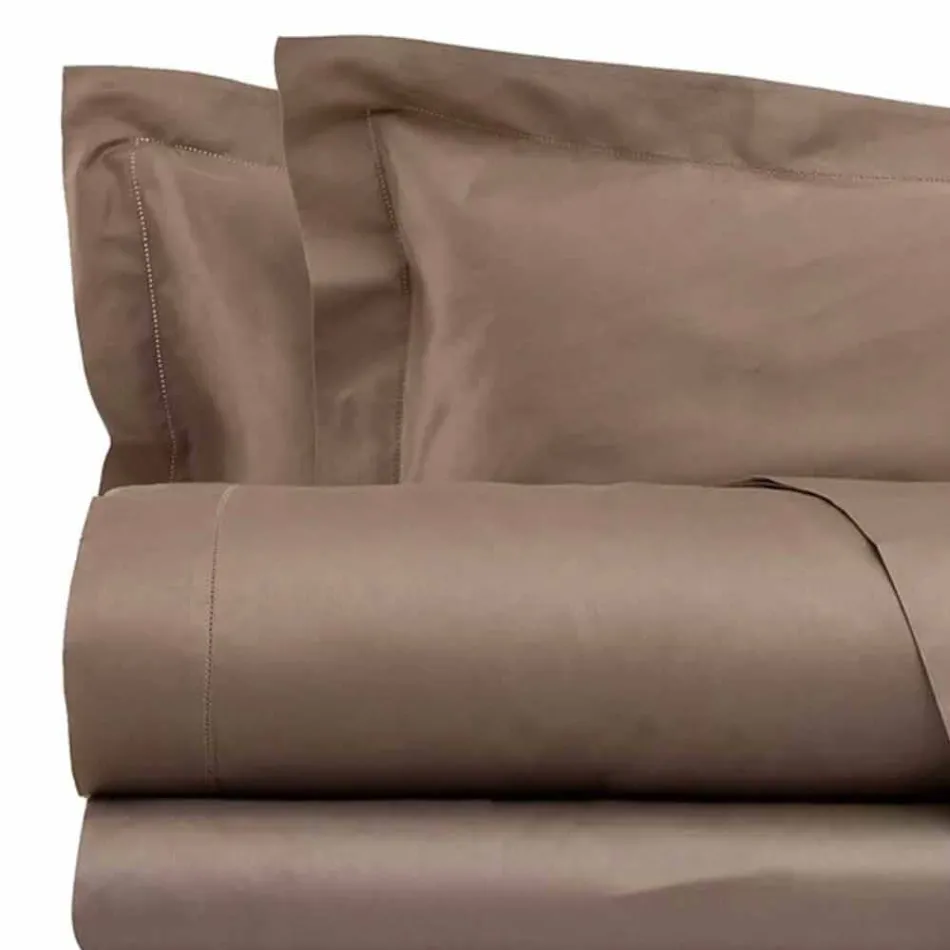 Baumwollsatinplatten für Doppelbett Solid Color - Freesia Viadurini