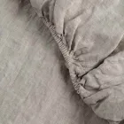 Doppelte Spannbettlaken aus schwarzem Leinen, Butter oder Altkreide – Fiumano Viadurini