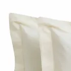 Einfarbige Blätter komplett in Baumwollsatin für Doppelbett - Hibiskus Viadurini