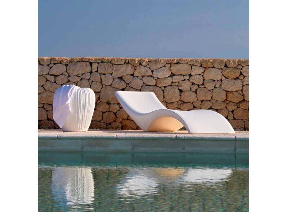 Modernes Design Chaiselongue aus farbigem Polyethylen - Cloe von Myyour Viadurini
