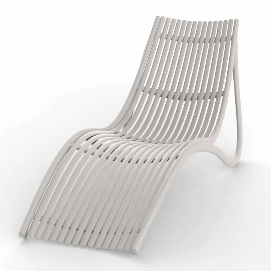 Outdoor Chaise Longue Sunbed, White oder Ecru Plastic 4 Stück - Ibiza von Vondom Viadurini