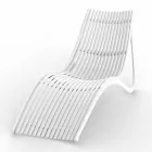 Outdoor Chaise Longue Sunbed, White oder Ecru Plastic 4 Stück - Ibiza von Vondom Viadurini