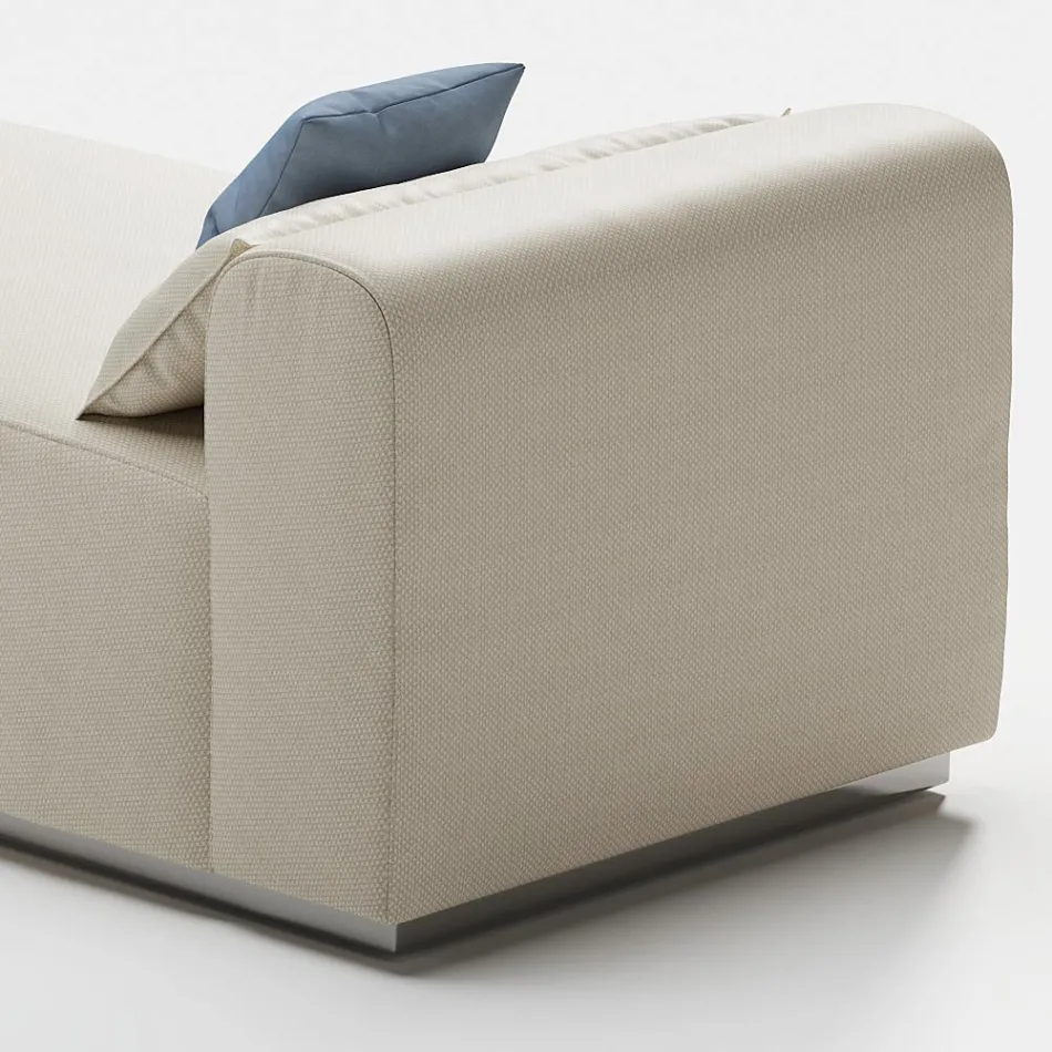 Outdoor-Sonnenliege mit Polsterung aus entwässerndem Gummi Made in Italy - Bahias Viadurini