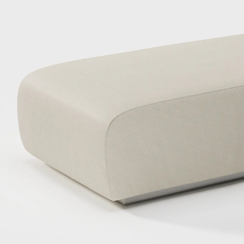 Outdoor-Sonnenliege mit Polsterung aus entwässerndem Gummi Made in Italy - Bahias Viadurini