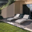 Outdoor-Sonnenliege aus Polyrattan mit Rollen - Meredith Viadurini