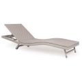 Outdoor-Sonnenliege aus Polyrattan mit Rollen - Meredith