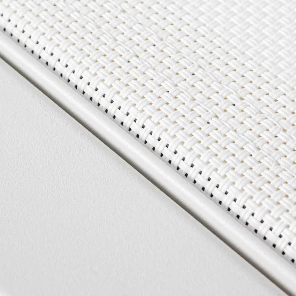 Liegende Außenliege mit Rädern aus Aluminium und Textil - Juwel Viadurini