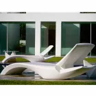 Entwerfen Sie Chaise Longue Garden Lounger aus weißem Kunststoff - Zoe von Mayyour Viadurini
