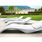Entwerfen Sie Chaise Longue Garden Lounger aus weißem Kunststoff - Zoe von Mayyour Viadurini