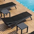 Stapelbare Gartenliege aus Polypropylen und farbigem Textilen - Artelia Viadurini