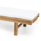 Garten-Sonnenliege aus natürlichem Teakholz - Yggdrasil Viadurini