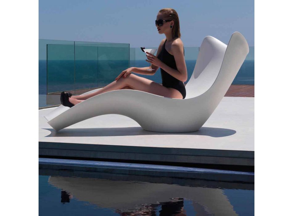 Surf by Vondom Gartenbett, modernes Design aus Polyethylen Viadurini