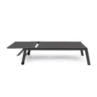 Moderne Garten-Sonnenliege aus Aluminium mit Rädern für den Außenbereich – Franz Viadurini