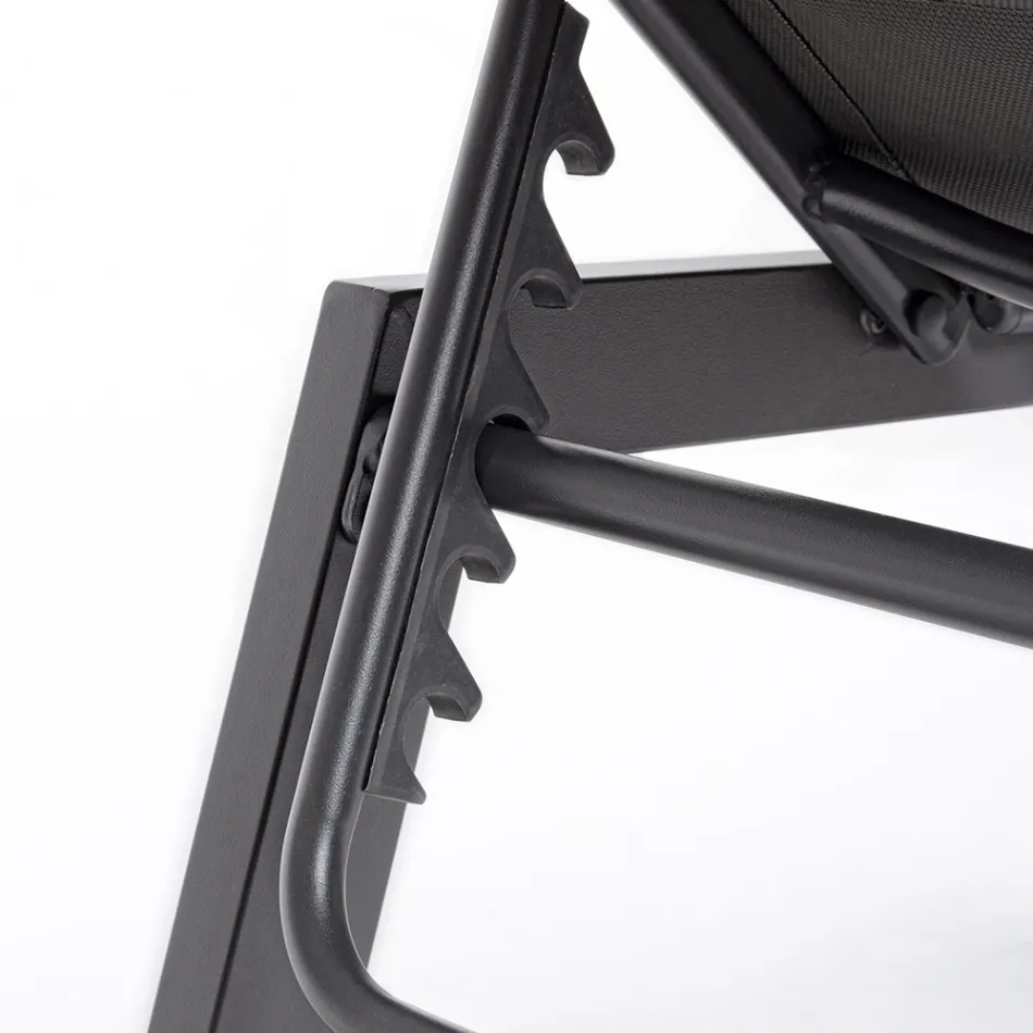 Moderne Garten-Sonnenliege aus Aluminium mit Rädern für den Außenbereich – Franz Viadurini