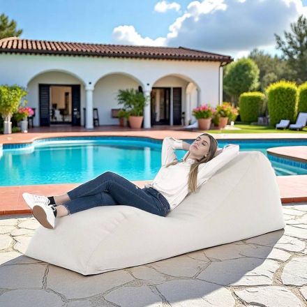 Maestrale Indoor-Wohnzimmerbett aus weißem Leinenstoff Viadurini