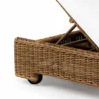 Einzel- oder Doppel-Sonnenliege im Freien aus luxuriösem synthetischem Rattan - Yves Viadurini