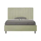 120 x 200 cm Mikrofaserbett mit symmetrischen vertikalen Linien, hergestellt in Italien - Handschuh Viadurini