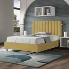 120 x 200 cm Mikrofaserbett mit symmetrischen vertikalen Linien, hergestellt in Italien - Glove Viadurini