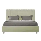 160 x 200 cm Mikrofaserbett mit symmetrischen vertikalen Linien, hergestellt in Italien - Handschuh Viadurini