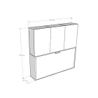 Einzel-Schrankbett in verschiedenen Zusammenstellungen – Kollaborativ Viadurini