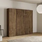 Queen-Size-Bett mit vertikalem Klappbett und Säule - Magiccompare Viadurini