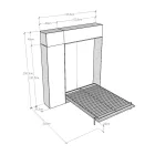 Vertikales französisches Klappbett mit Oberschrank und Säule - Magiccompare Viadurini