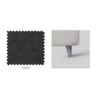 Einzelbett mit Stoffkopfteil, hergestellt in Italien – Fiuto Viadurini