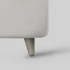 Großes Bett mit gepolstertem Kopfteil und gepolsterten Füßen, hergestellt in Italien – Aaron Viadurini