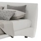 Gepolstertes Doppelbett aus Öko-Leder oder Stoff, hergestellt in Italien – Armonica Viadurini