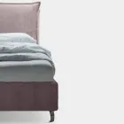 Doppelbett 160x190 mit 2 weichen Kissen mit Volants - Ernesta Viadurini