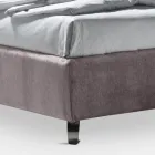 Doppelbett 160x190 mit 2 weichen Kissen mit Volants - Ernesta Viadurini