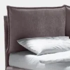 Doppelbett 160x190 mit 2 weichen Kissen mit Volants - Ernesta Viadurini