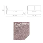 Doppelbett 160x190 mit 2 weichen Kissen mit Volants - Ernesta Viadurini