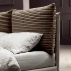 Doppelbett 160x190 mit 2 weichen Kissen im Kopfteil - Tramonti Viadurini