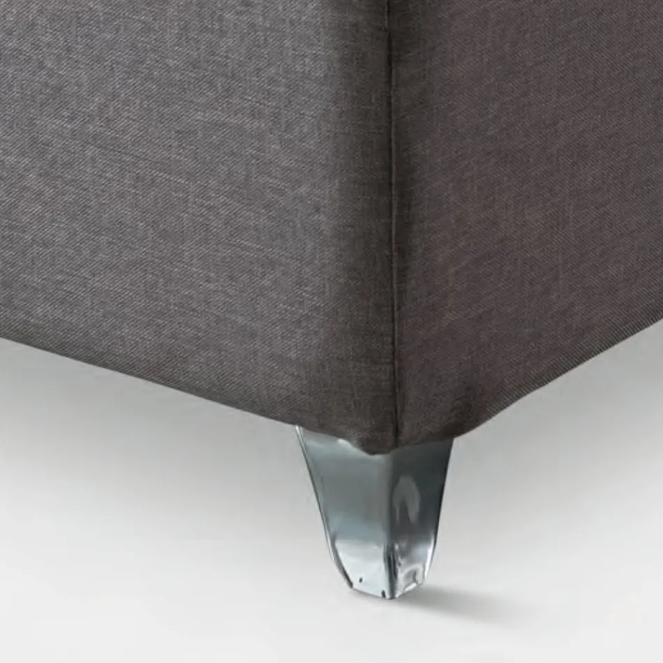 Doppelbett 160x190 mit dekorativen Knöpfen in den Kissen - Strahlen Viadurini