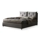 Doppelbett 160x190 mit dekorativen Knöpfen in den Kissen - Strahlen Viadurini