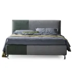 Doppelbett 160x190 mit asymmetrischem zweifarbigem Finish - Jasmine Viadurini