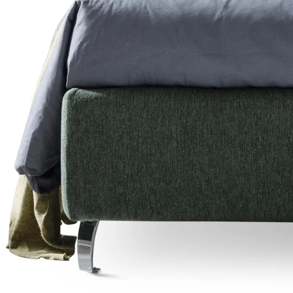 Doppelbett 160x190 mit asymmetrischem zweifarbigem Finish - Jasmine Viadurini