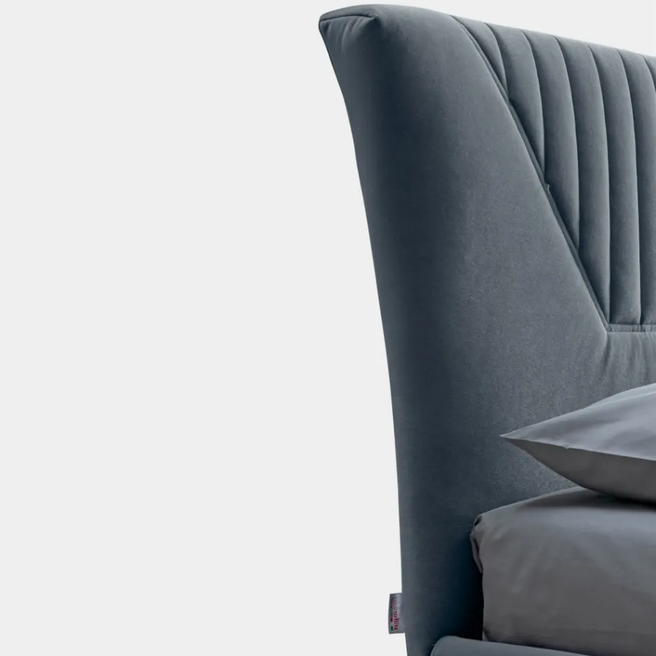 Doppelbett 160x190 mit Steppeinsätzen mit breiten Latten - Fresh Viadurini