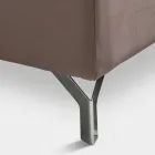 Doppelbett 160x190 mit geometrischer Steppverarbeitung - Ciottolino Viadurini