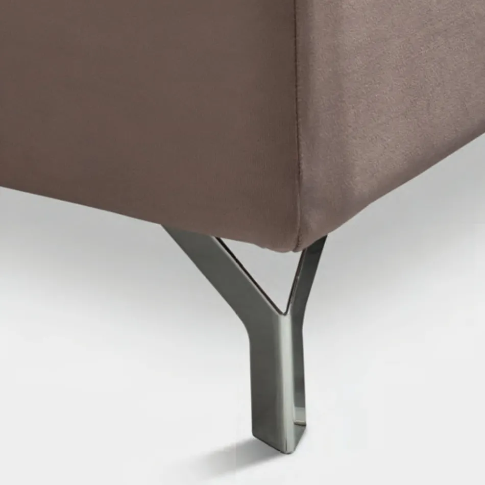 Doppelbett 160x190 mit geometrischer Steppverarbeitung - Ciottolino Viadurini