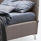 Doppelbett 160x190 mit geometrischer Steppverarbeitung - Ciottolino Viadurini