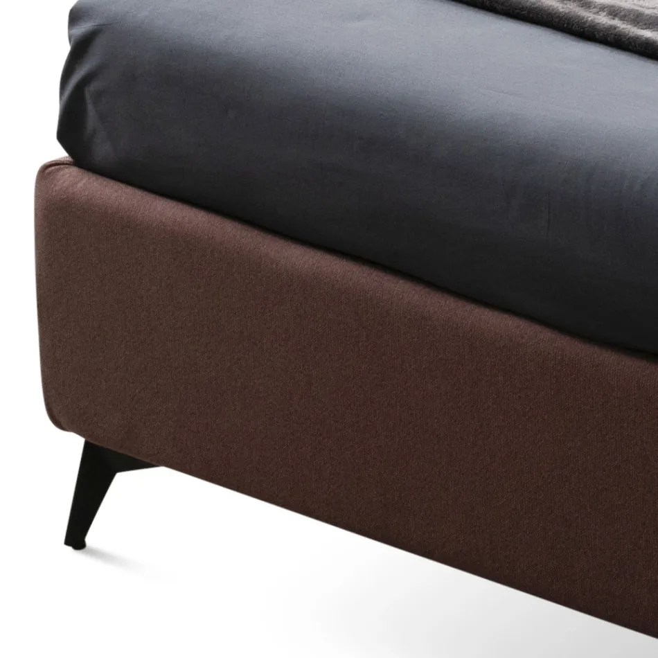 Doppelbett 160x190 mit geschwungenen Linien und doppeltem Steppband - Gioie Viadurini