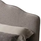 Doppelbett 160x190 mit umlaufendem Rüschenkopfteil Made in Italy - Rest Viadurini