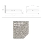 Doppelbett 160x190 mit umlaufendem Rüschenkopfteil Made in Italy - Rest Viadurini